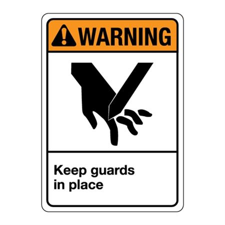 ANSI Keep Guards In Place Sign